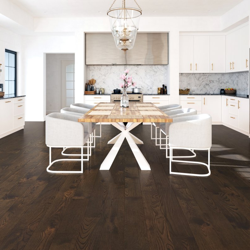 Kitchen with hardwood flooring - Industrial Design - Umber Oak